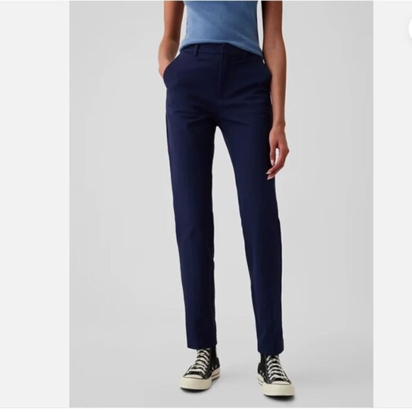 GAP Mid Rise Straight Leg Navy Blue Stretch Twill Pants Plus Size 20 - RT$60 - Picture 2 of 13